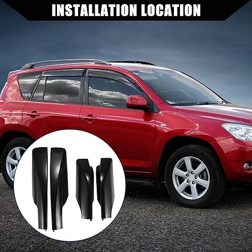 Miniatura 2 de Cubierta de protección para rieles superiores, portaequipajes de techo para Toyota RAV4 2006-2012, tapas de extremo de rieles, 4 unidades, color