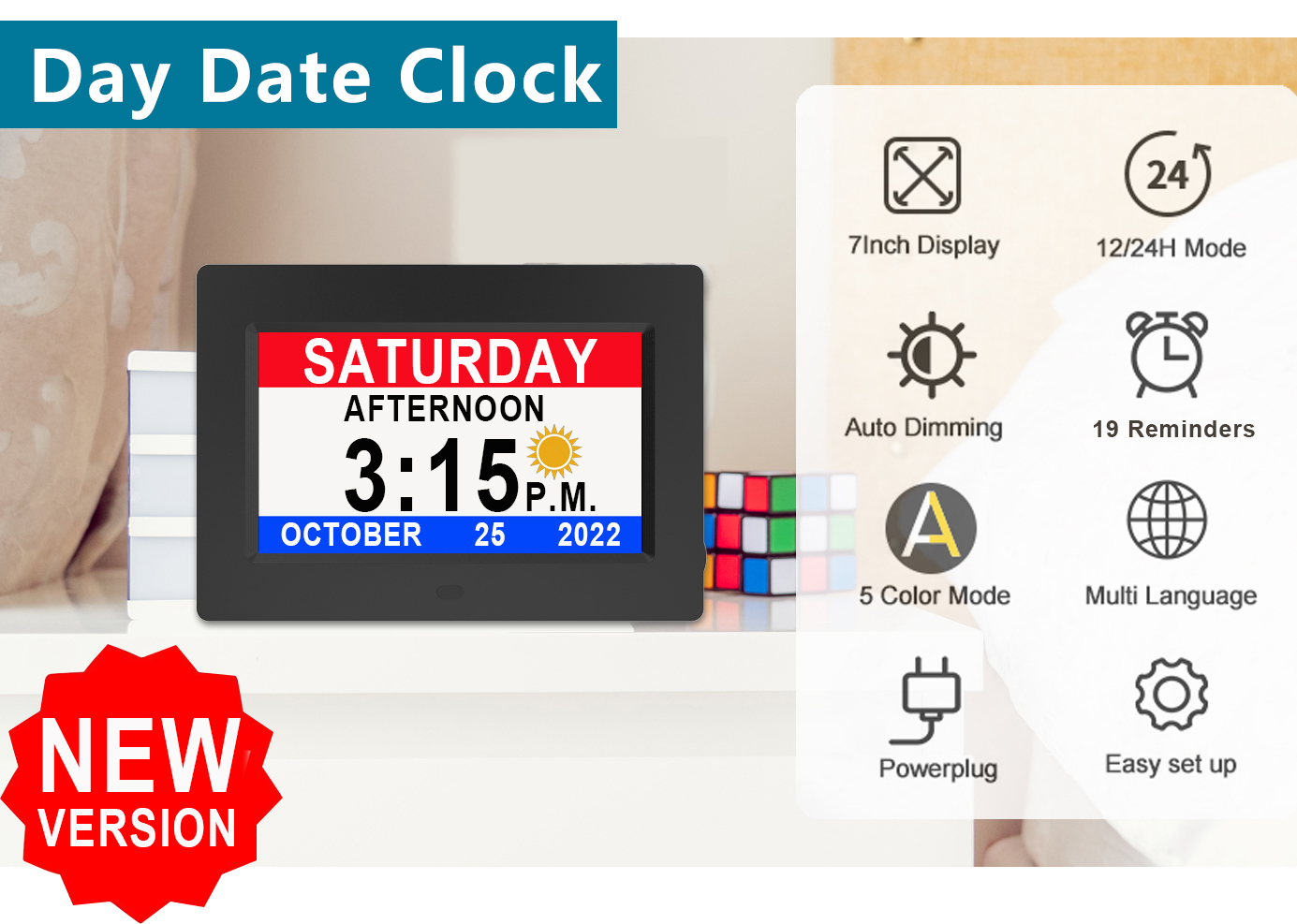 Amazon.com: MASSII 19 Alarms Digital Talking Clock with Loud Voice