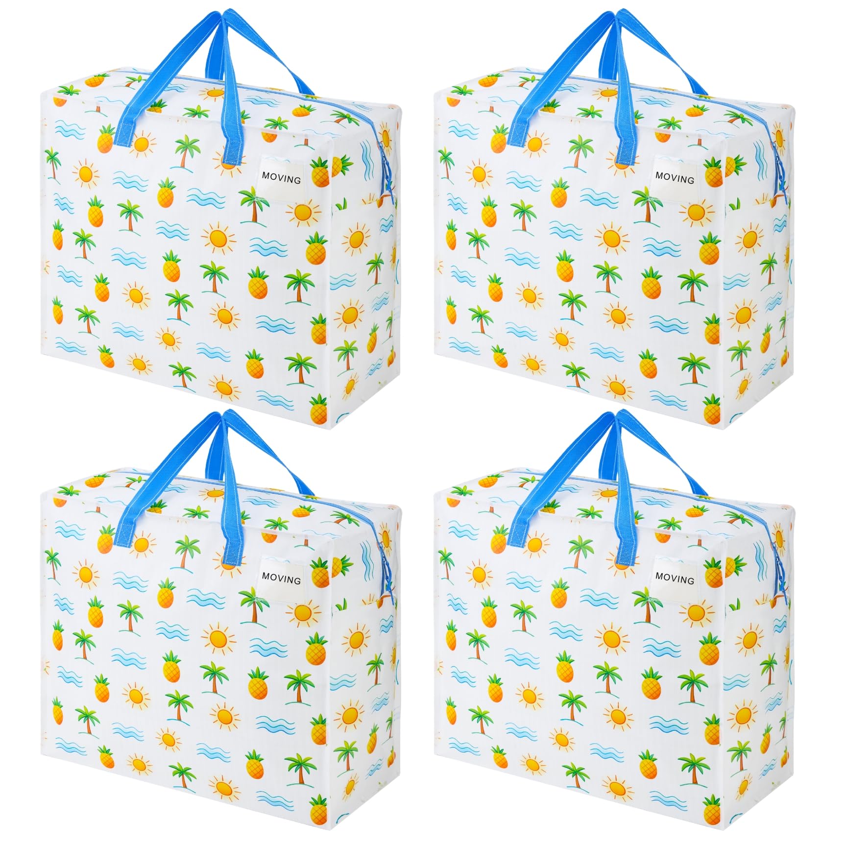 VENO Heavy Duty Moving Bags, 22 Gallon, Tropical Island, 4 Pack