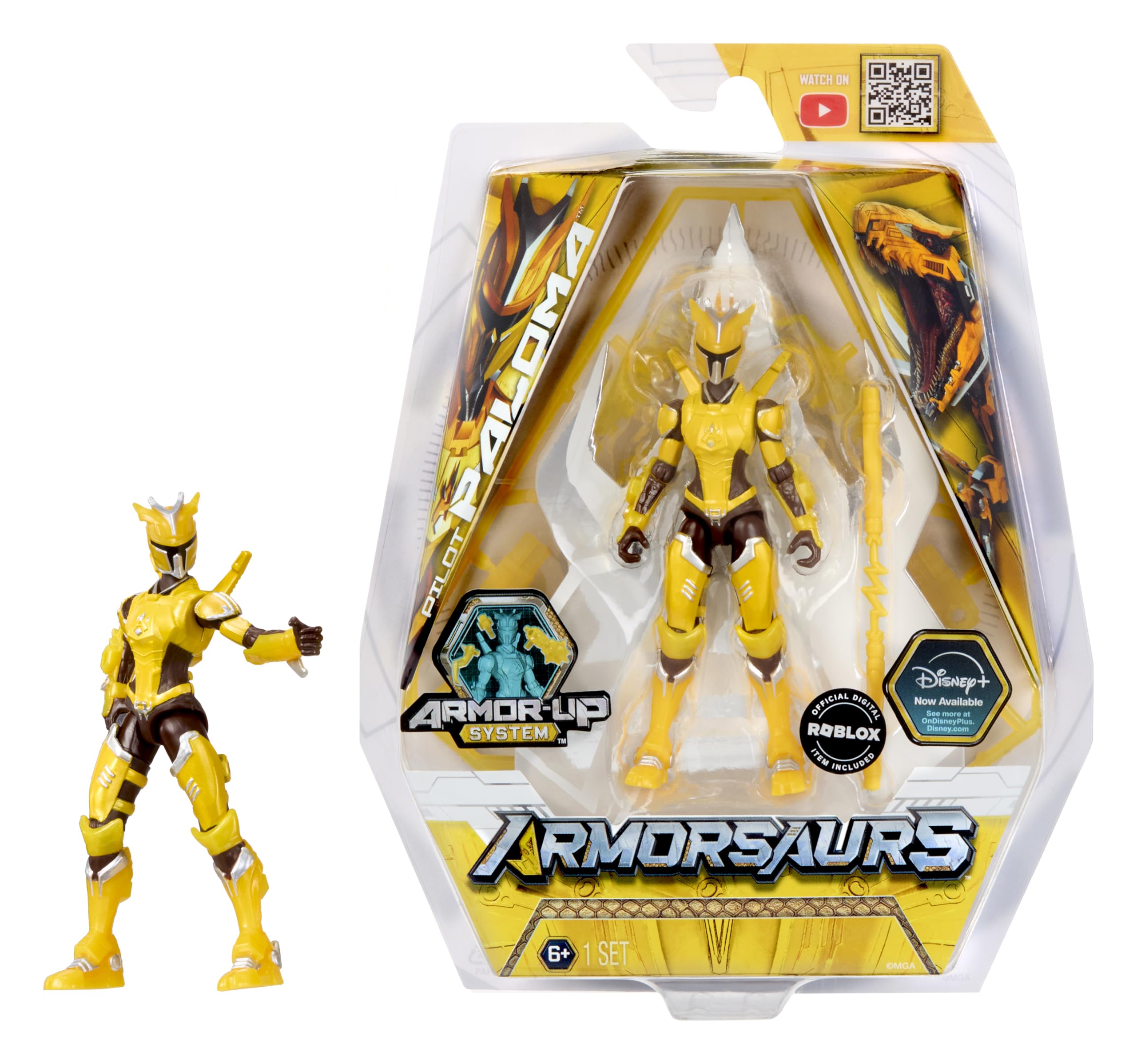 Armorsaurs Raptor Pilot Paloma Silva - 9.5cm Poseable Action Figure with Interchangeable Armour Pieces and Transforming Accessory, Suitable for Children Ages 6+ โ image 1