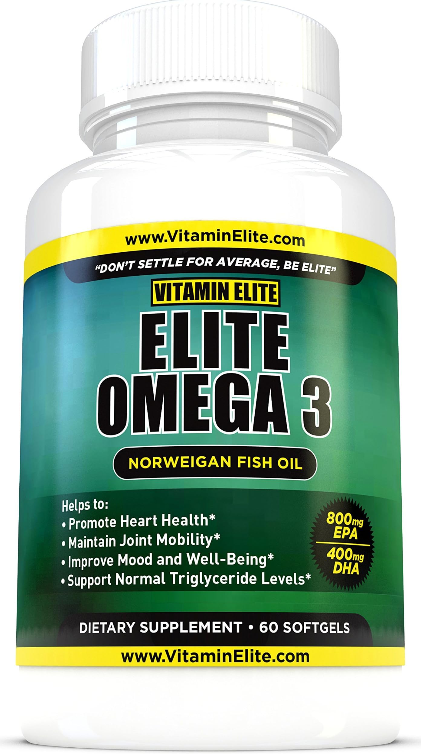 iTecFreely 3 Norwegian Fish Oil High-Potency 800 EPA/400 DHA Supplement
