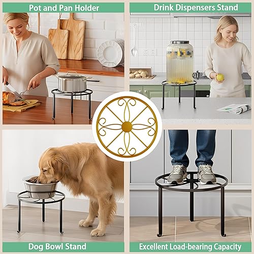 Miniatura 6 de Paquete de 5 soportes de metal para plantas para el hogar, soporte de flores para múltiples exhibiciones, soporte para macetas para interiores y