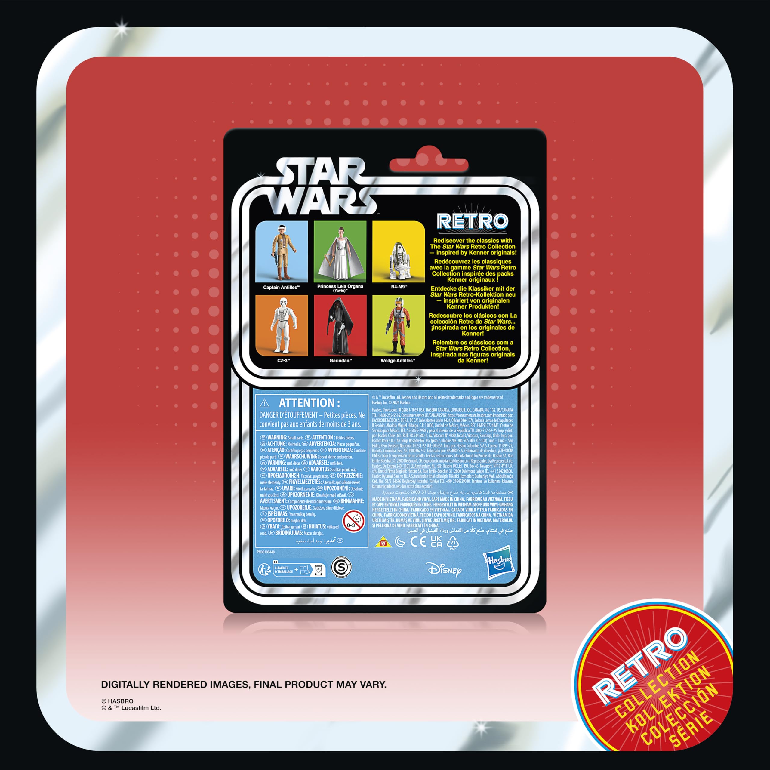 Star Wars La colección Retro, Nueva Esperanza, Pack de 6 Figuras coleccionables de 9,5 cm del Episodio IV