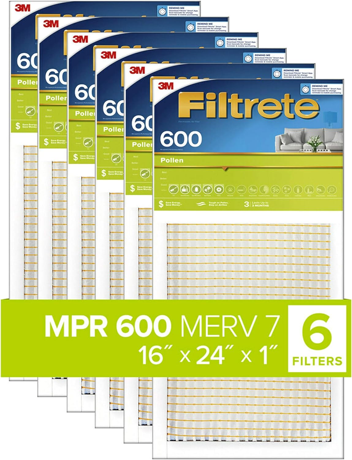 Get Popular Offer Filtrete 16x24x1, AC Furnace Air Filter, MPR 600, Clean Living Dust Reduction, 6-Pack , White, 16 x 24 x 1 (exact dimensions 15.81 x 23.81 x 0.81) Flash Sale Filtrete 16x24x1, AC Furnace Air Filter, MPR 600, Clean Living Dust Reduction, 6-Pack , White, 16 x 24 x 1 (exact dimensions 15.81 x 23.81 x 0.81)