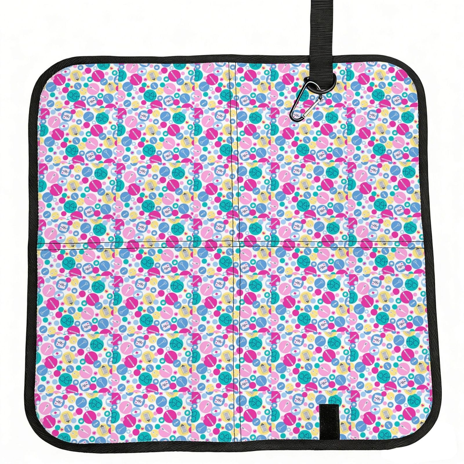 ERCgad Cute Nurse Print Foldable Seat Cushion Portable Chair Pad Lightweight Travel Outdoor Office Home