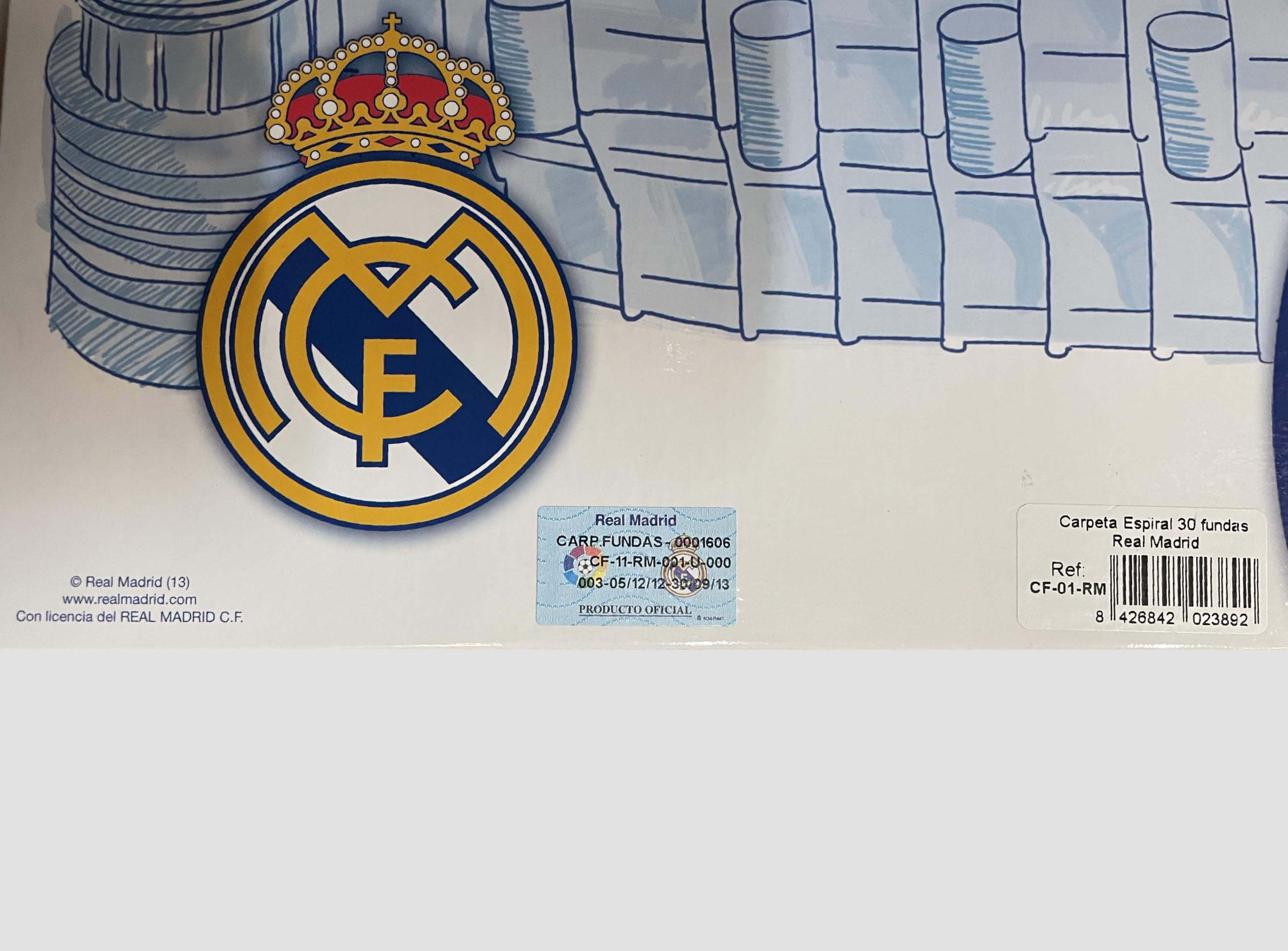 CYP BRANDS Real Madrid CF-11-RM Chemise à spirales 30 pochettes