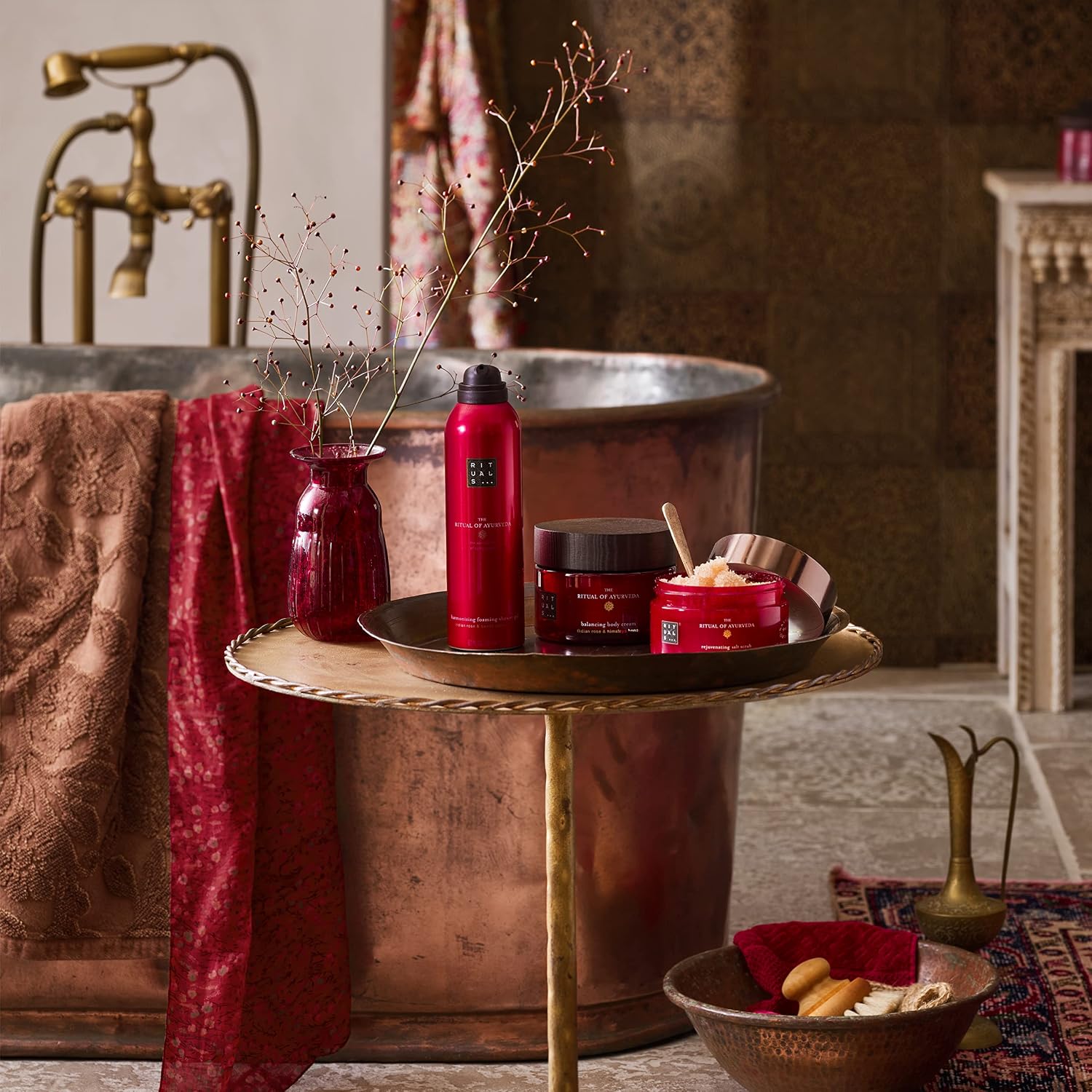 RITUALS Gift Set for Women from The Ritual of Ayurveda Trial Set, With Indian Rose & Sweet Almond Oil - Image 3