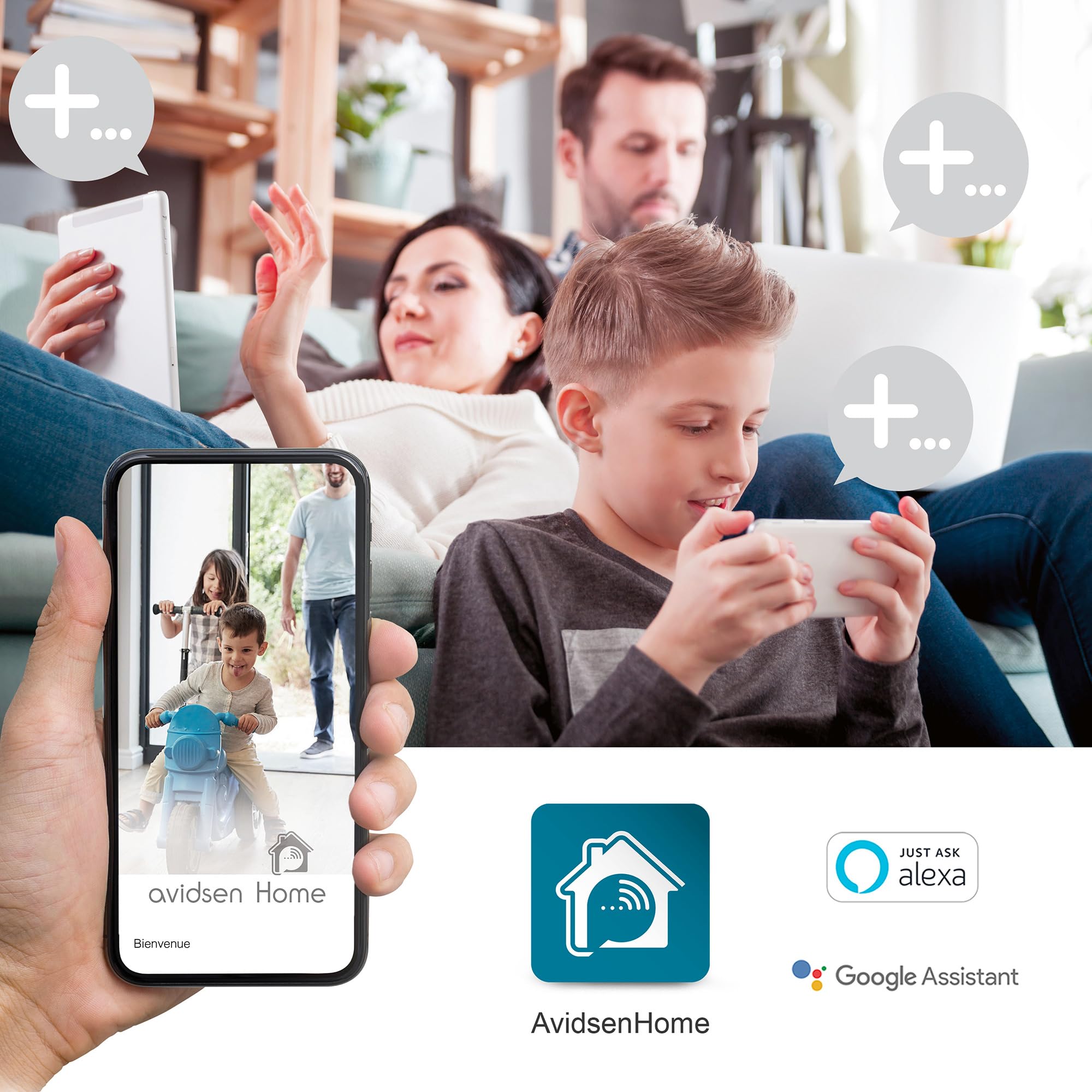 Avidsen Cámara de Vigilancia WiFi Exterior Full HD con Visión Nocturna | Full HD 1080p, visión nocturna 25 m, IP66, detección de movimiento, audio bidireccional, modo privado y microSD 128 GB.