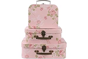 Anndason Set of 3 Decorative Cardboard Gift Boxes with Lids