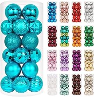 Vista 16 de XmasExp - Juego de 24 adornos de Navidad inastillables, bolas de árbol de Navidad, decoraciones para bolas de árbol de Navidad, 40 mm/1.57