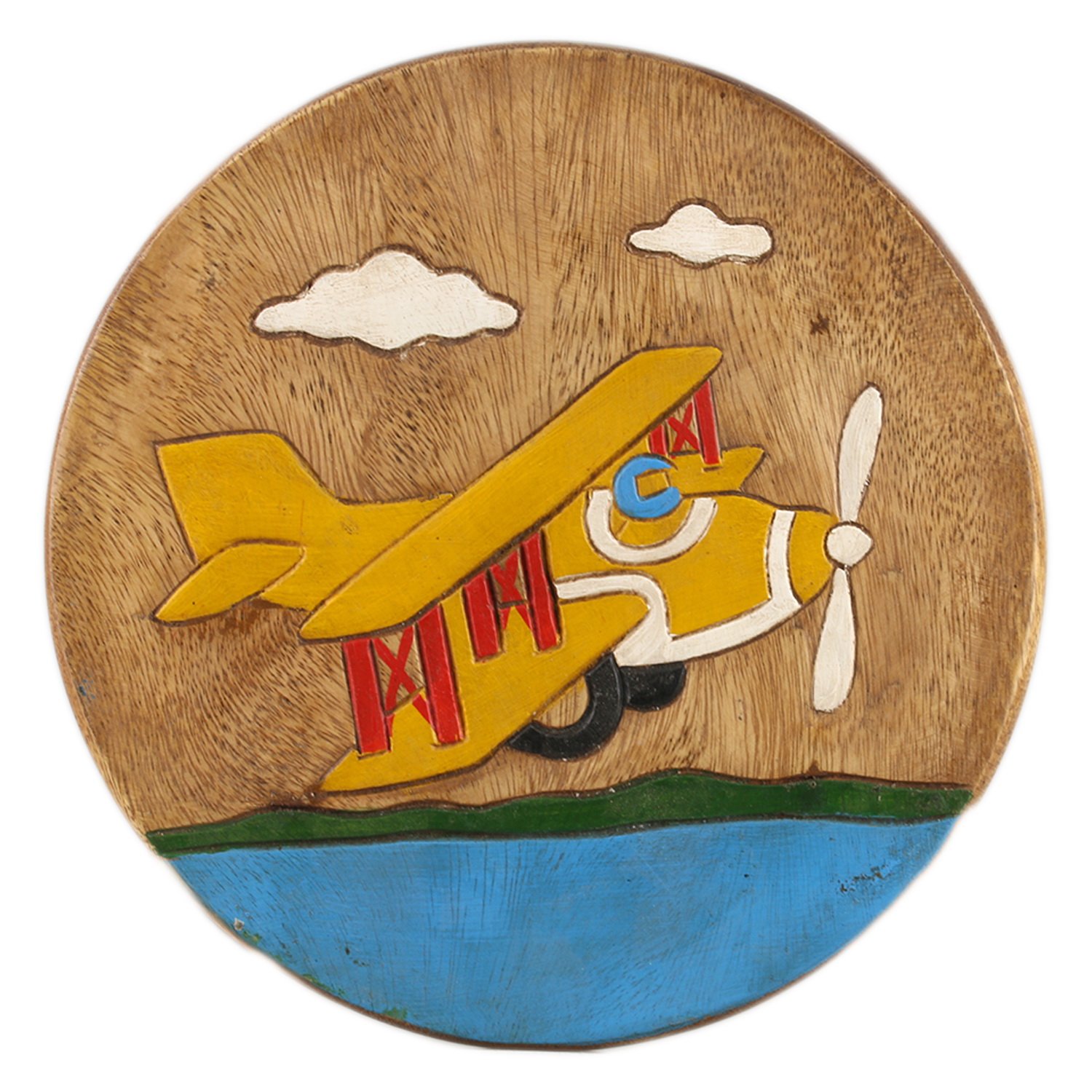 ART-CRAFT Vielseitiger Kinderhocker Holzhocker rund aus Mass