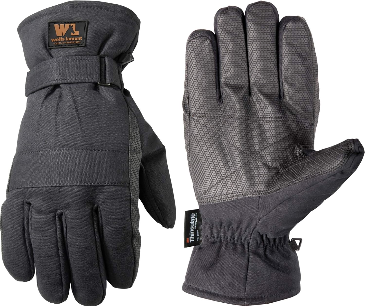 Wells Lamont Cold Weather Work Gloves, Insulated Duck Fabric