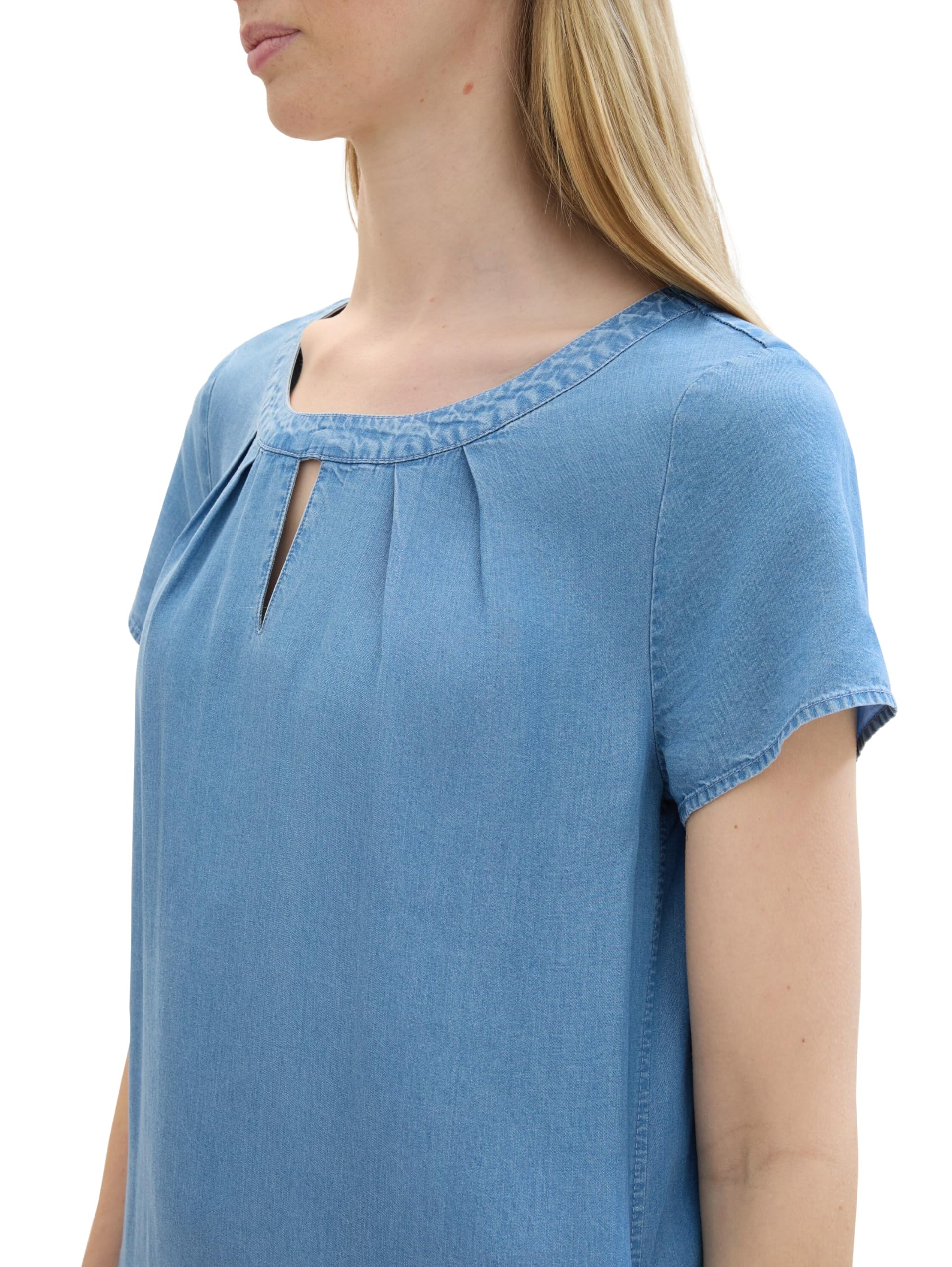 Tom Tailor Damen Lockeres Jeanskleid
