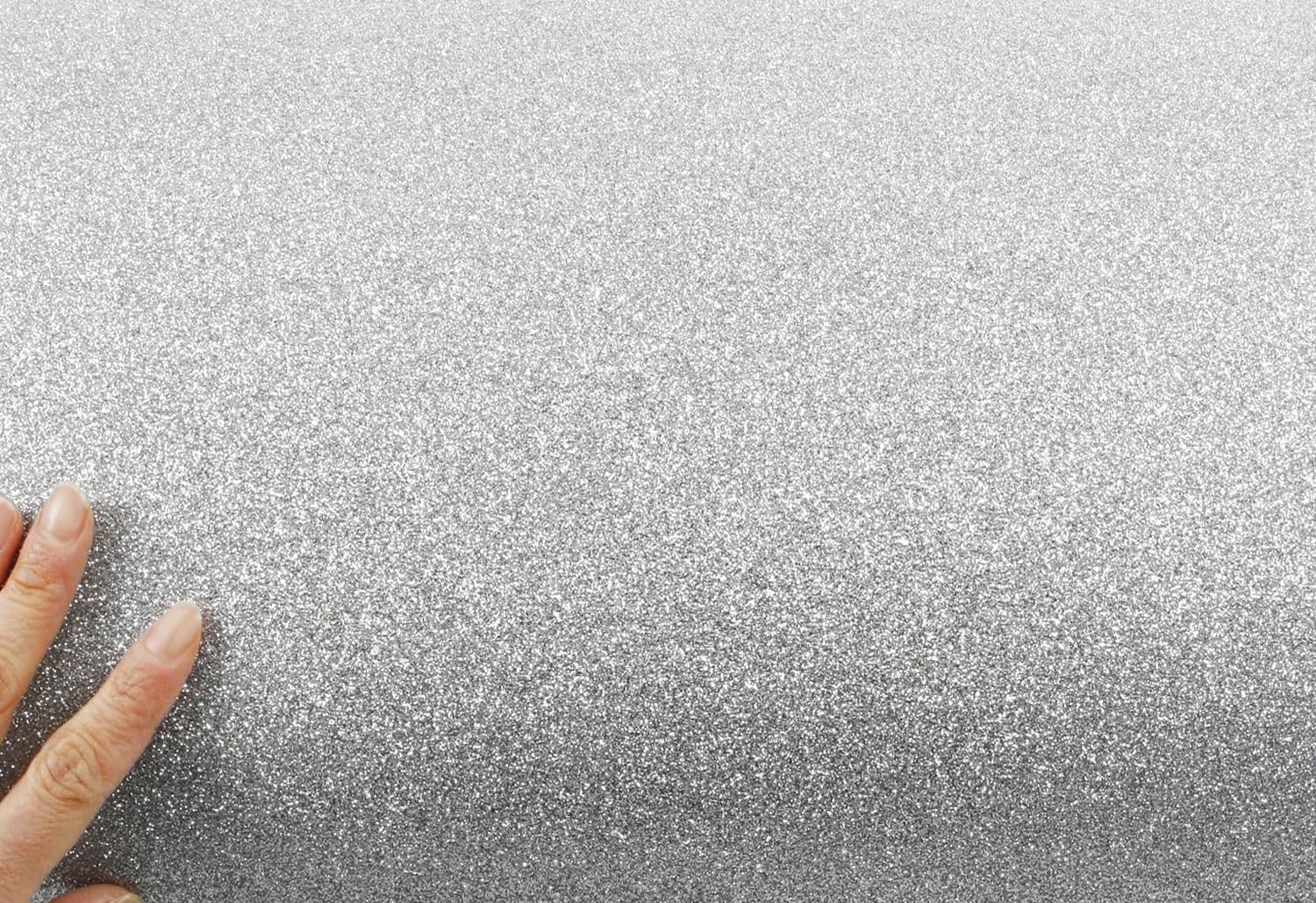 ROSEROSA Peel and Stick Glitter Sand Textured Architectural Film Self-Adhesive Vinyl Wrap Interior Decoration Furniture Refurbishment Wall Covering Border Molding Trim K010