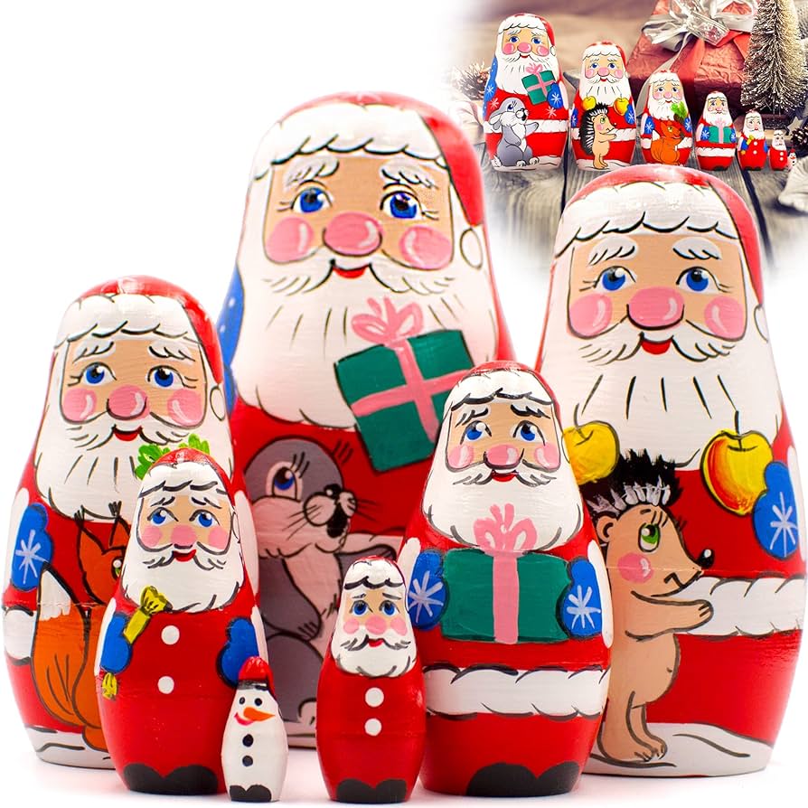 Christmas nesting dolls amazon Clearance