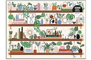Galison Plant Shelfie 1000 Piece Puzzle: Nature-Inspired Home Decor
