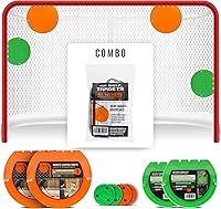 Vista 1 de Top Shelf Targets Paquete Combinado con Objetivos de Hockey Magnéticos Duraderos/Objetivos de Portería de Lacrosse, 4 Correas de Sujeción y 4 Discos