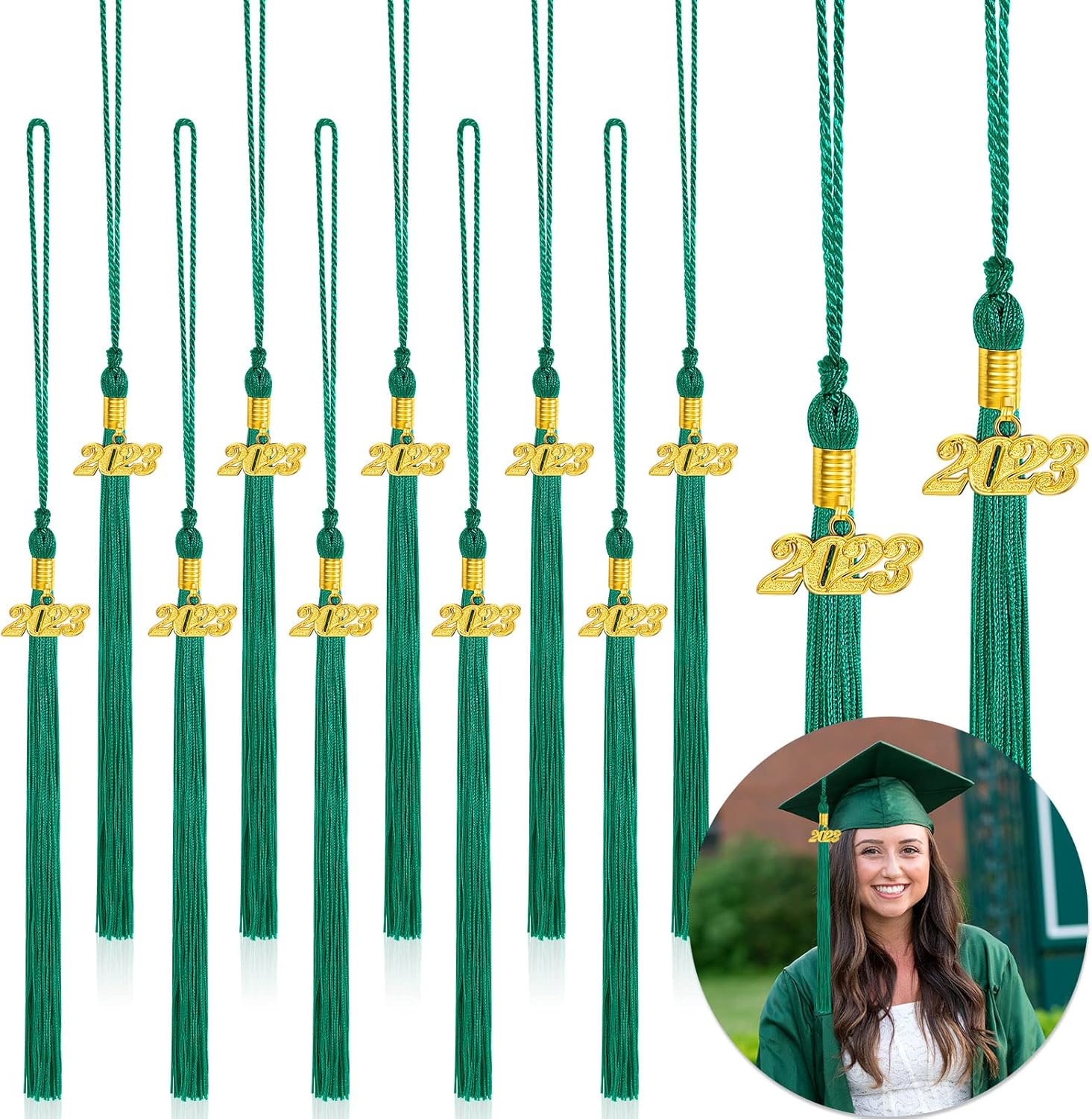 Amazon.com: 20 Pcs 2023 Graduation Tassel with Gold Date Drop, 2023 ...