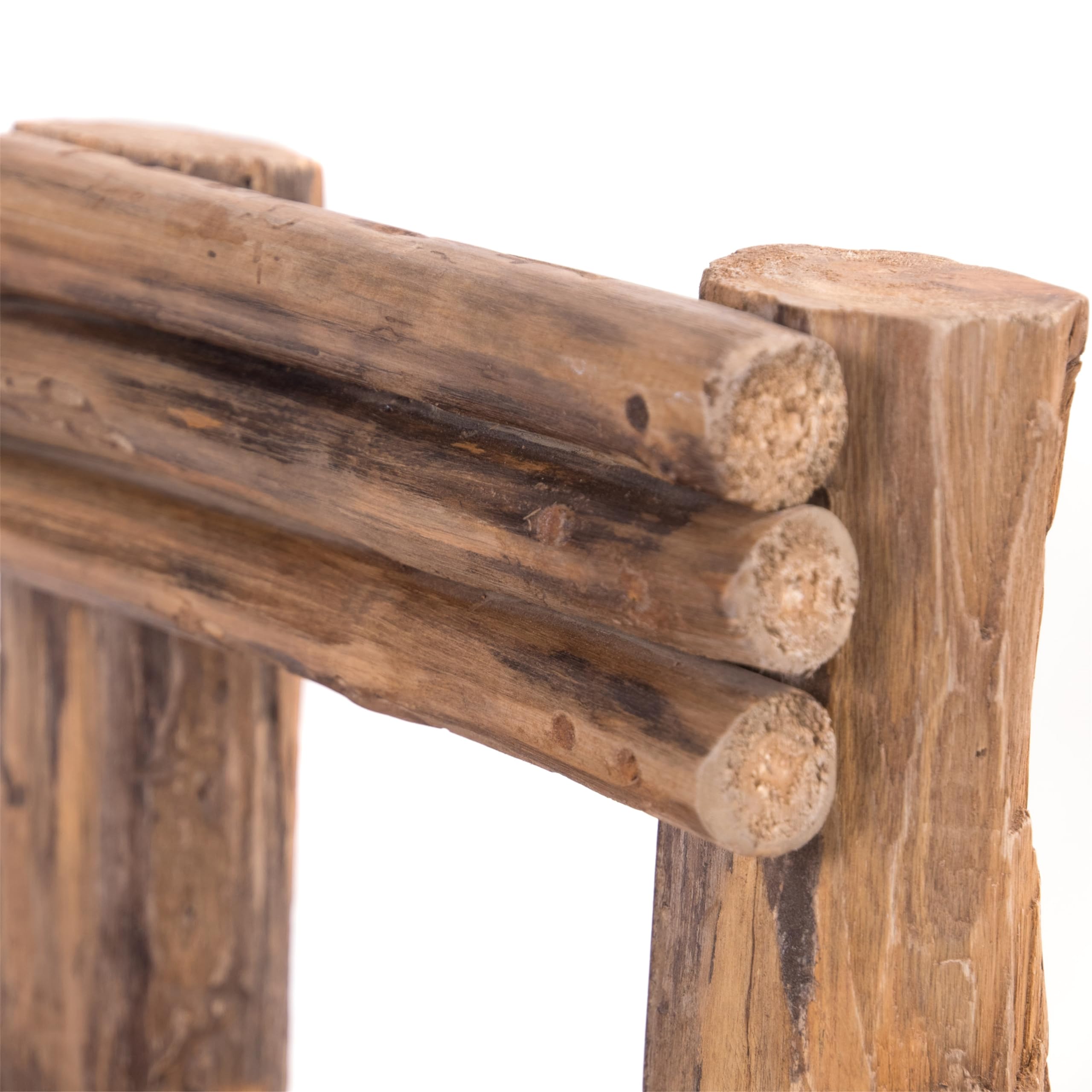 DESIGN DELIGHTS Tabouret à Fleurs en Bois Bloom | Teck Massif, 50x29x29 cm (hxlxp) | pour Plantes Forme de Chaise, Tabouret dappoint en Teck