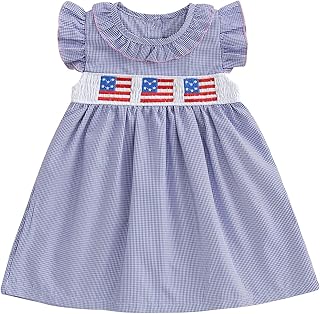 Toddler Baby Girl 4th of July Outfit American Flag Bowknot 4th of July Dress Kids Girls Fourth of July Clothes