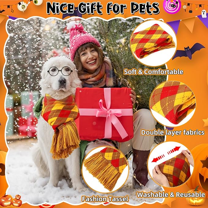 Disfraz de Halloween para Perro Sanwuta: Corbata, Bufanda y Gafas miniatura 4