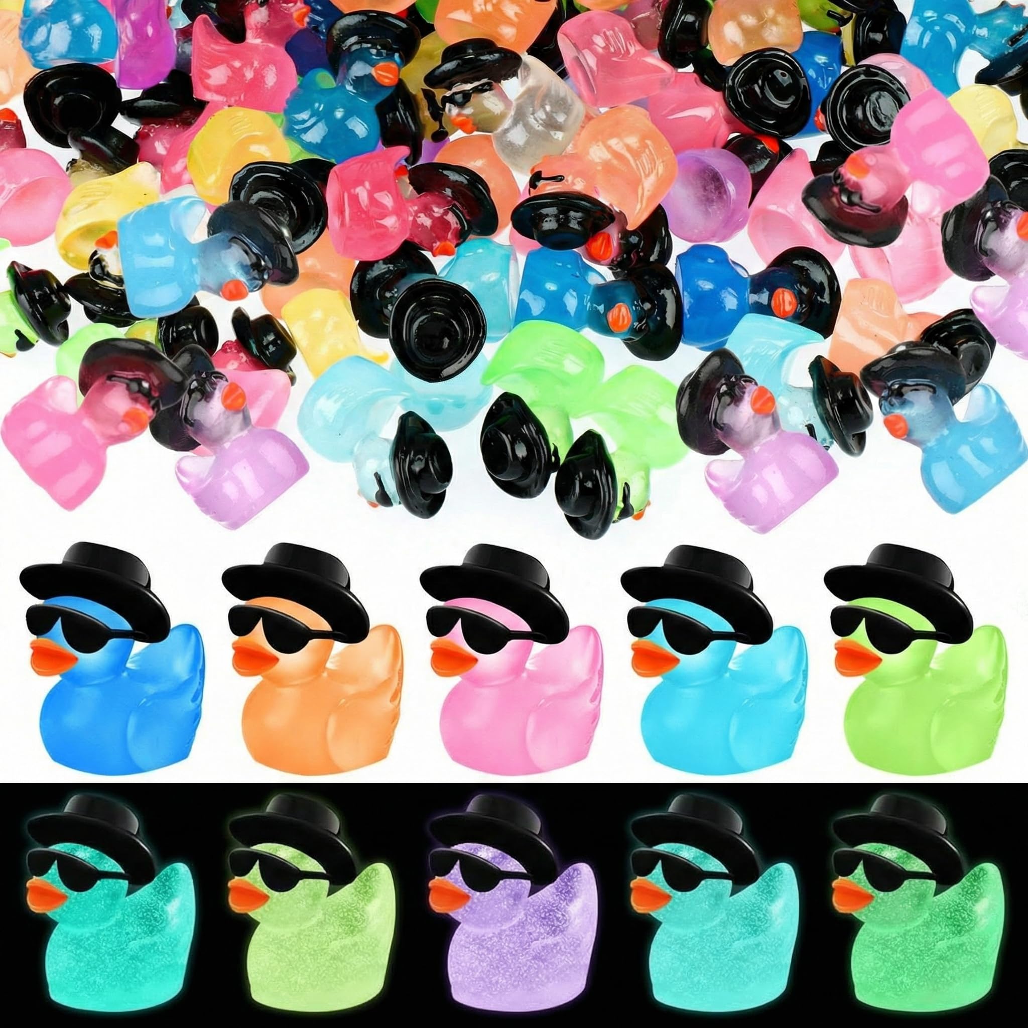 Amazon.com: Barydat 300 Pcs Luminous Mini Resin Cowboy Ducks Bulk