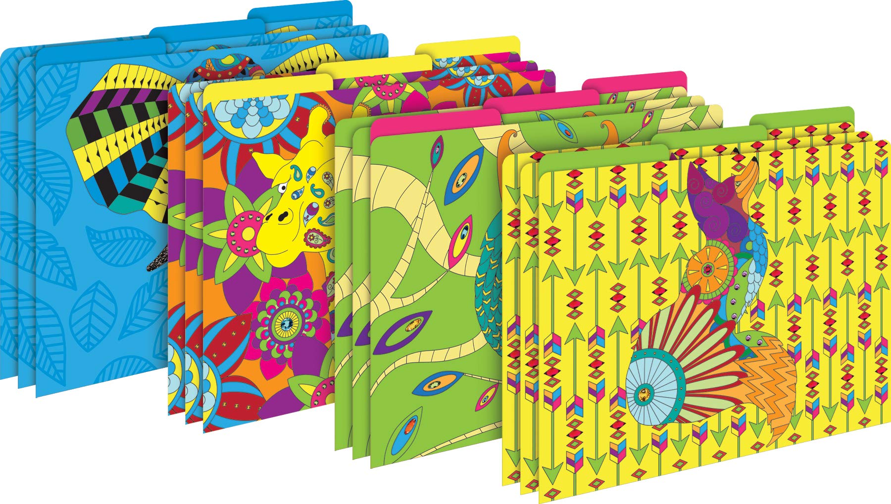 Barker Creek Bohemian Animals Letter-Size File Folders (BC1342)
