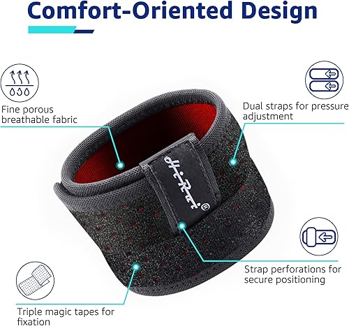 Miniatura 4 de HiRui Muñequera para desgarros TFCC, muñequera ajustable, soporte para fitness, levantamiento de pesas, tenis, tendinitis, túnel carpiano, artritis,