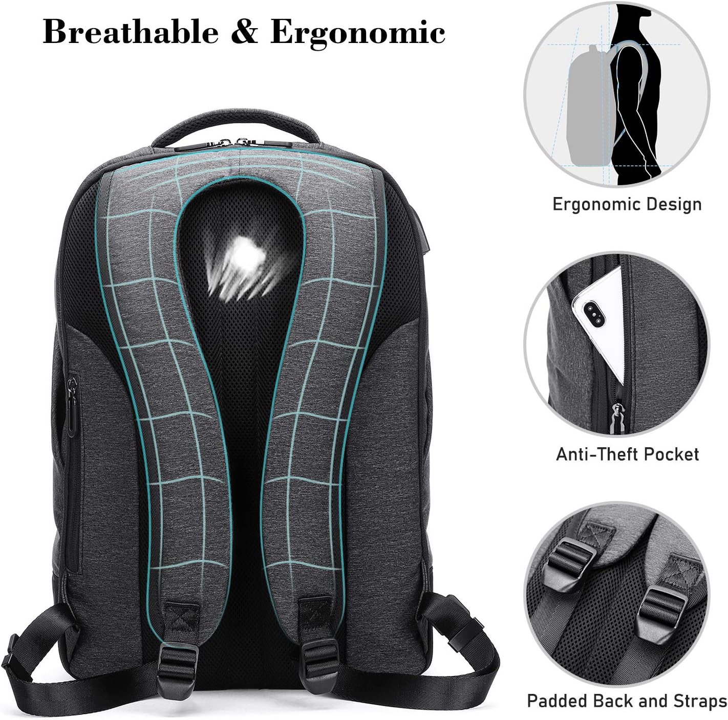 Blасk Frіdау - 70% оƒƒ Laptop Backpack 15.6 Inch Water Resistant School Bookbag Anti Theft Slim Daypack with Rain Cover Wide Open Travel Computer Backpack for Men Women Bіg Sаlе Laptop Backpack 15.6 Inch Water Resistant School Bookbag Anti Theft Slim Daypack with Rain Cover Wide Open Travel Computer Backpack for Men Women