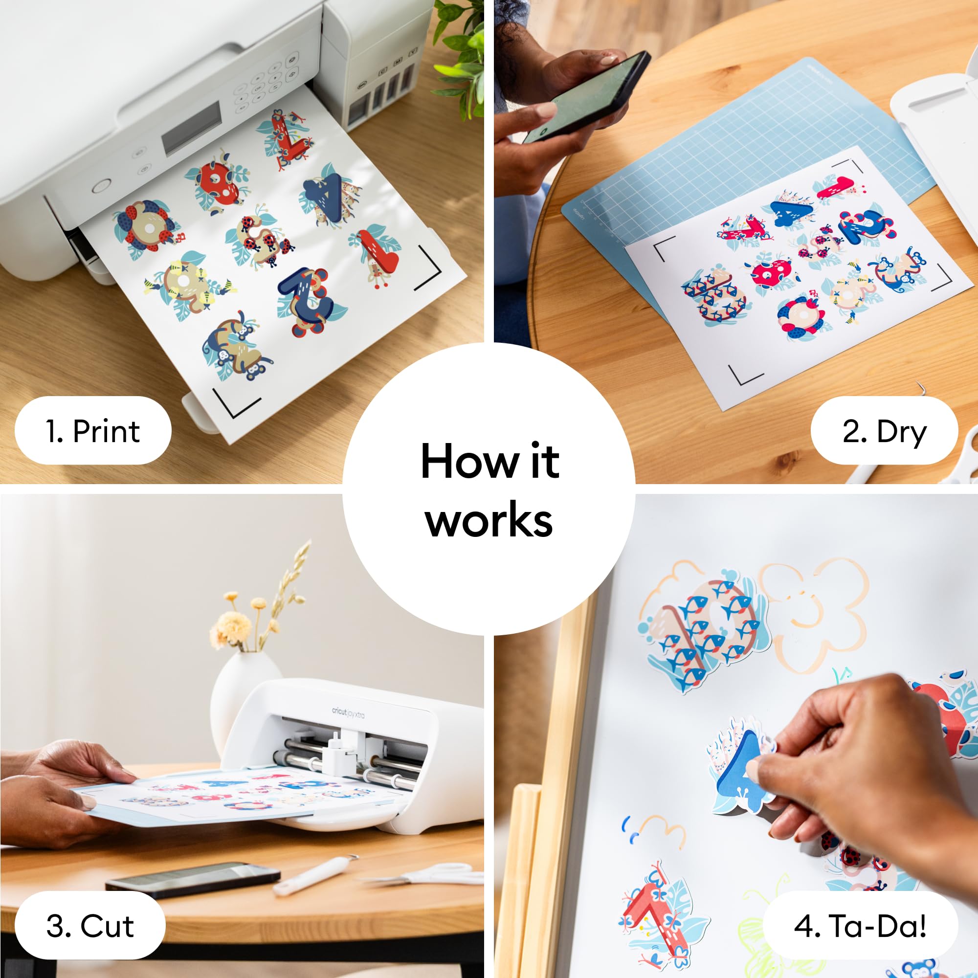 Cricut Magnet Sheets Hojas magnéticas, Blanco, 8