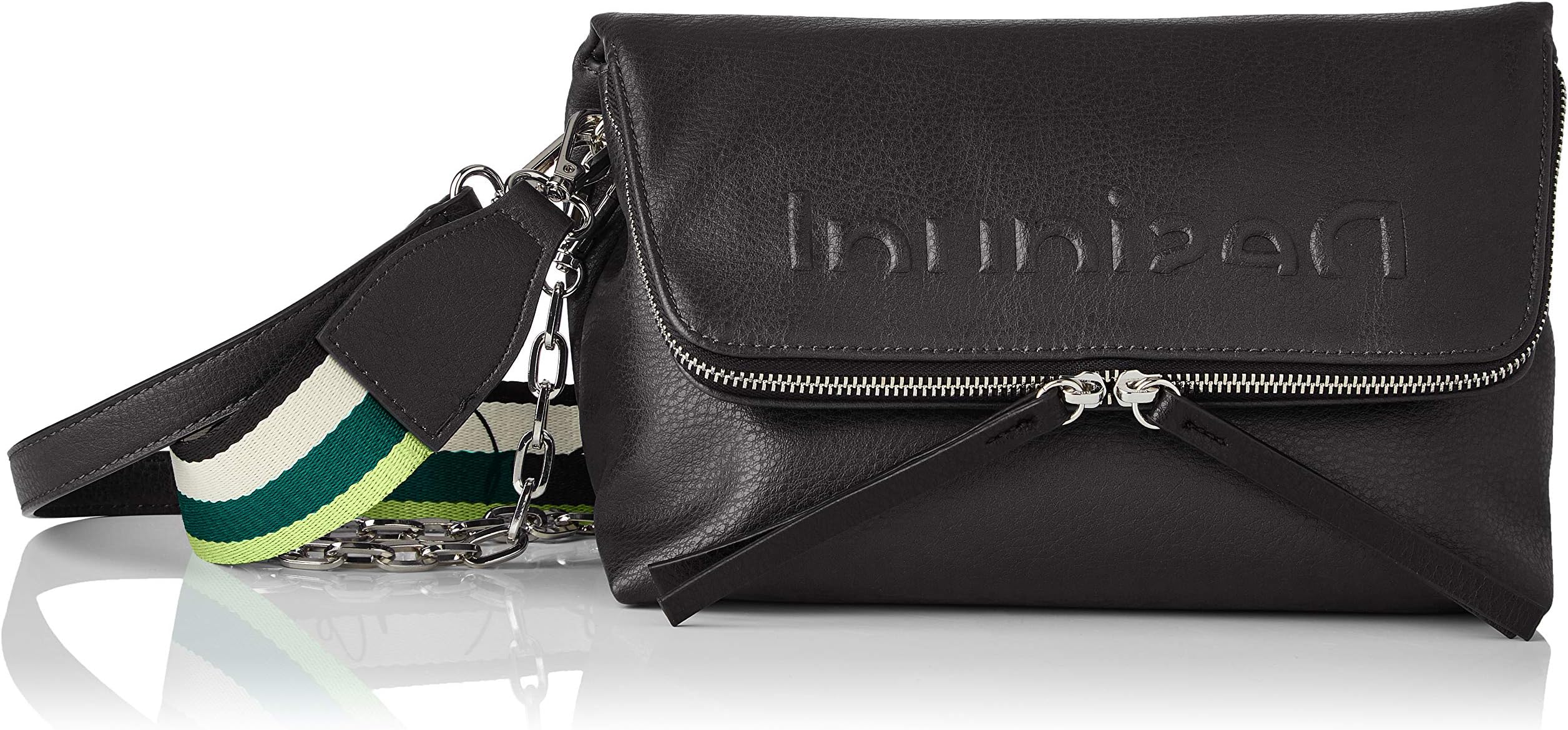 DesigualEmbossed Half Logo Crossbody Sling Bag SS21 Style 21SAXP41