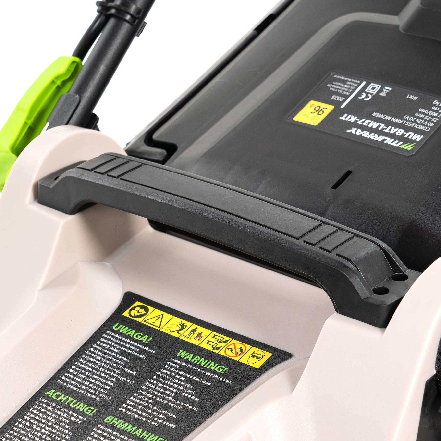 Murray Tondeuse à Gazon sans Fil 2x20V Li-ION Moteur à Induction 2900 TR/Min Largeur de Coupe 37cm Bac 35L 6 Niveaux Hauteur Mulching