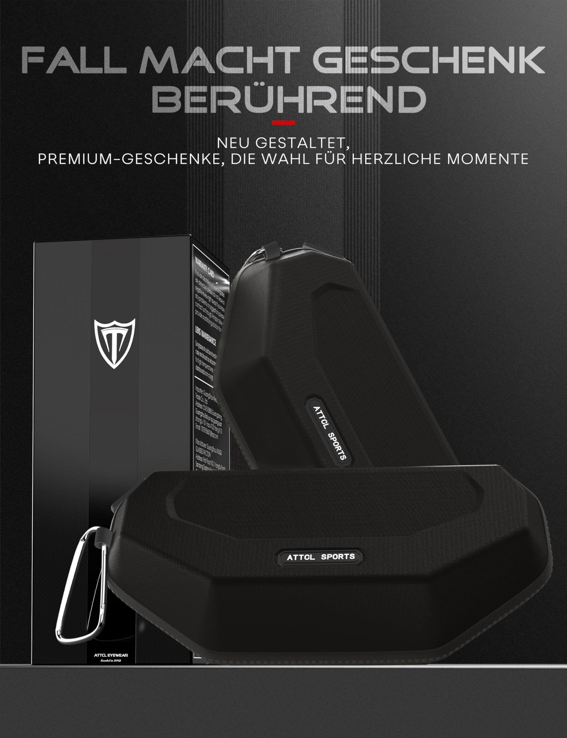 ATTCL Sonnenbrille Herren Polarisiert Sport UV400 TR90 Wrap-Around Leicht | HD TAC Linse, Blendschutz, Rutschfeste Tempel und Nasenpolster, Radfahren, Autofahren, Angeln, Golf, Cat 3