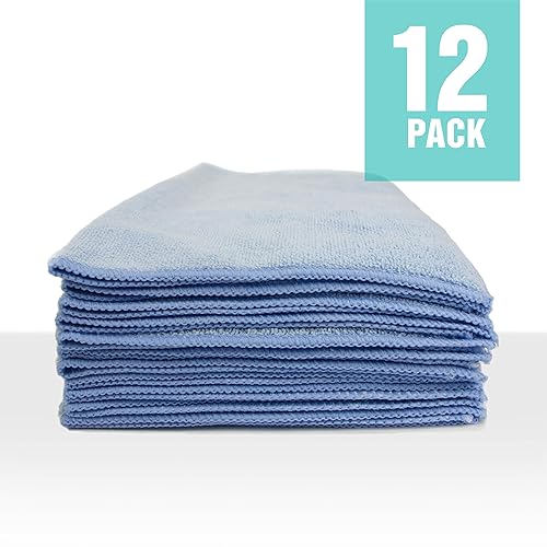 Miniatura 5 de Zwipes toallas de microfibra para limpieza premium comercial, 16 x 16 pulgadas, 12-paquete, Azul, 12