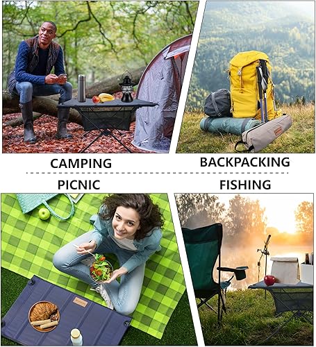 Miniatura 6 de NACETURE Mesa de camping ultraligera  Mesa de camping plegable con malla de almacenamiento para equipo de campamento, senderismo y montañismo (verde)