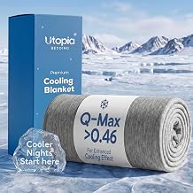 Utopia Bedding Cooling Blanket for Hot Sleepers Twin Grey 60x80 Inch
