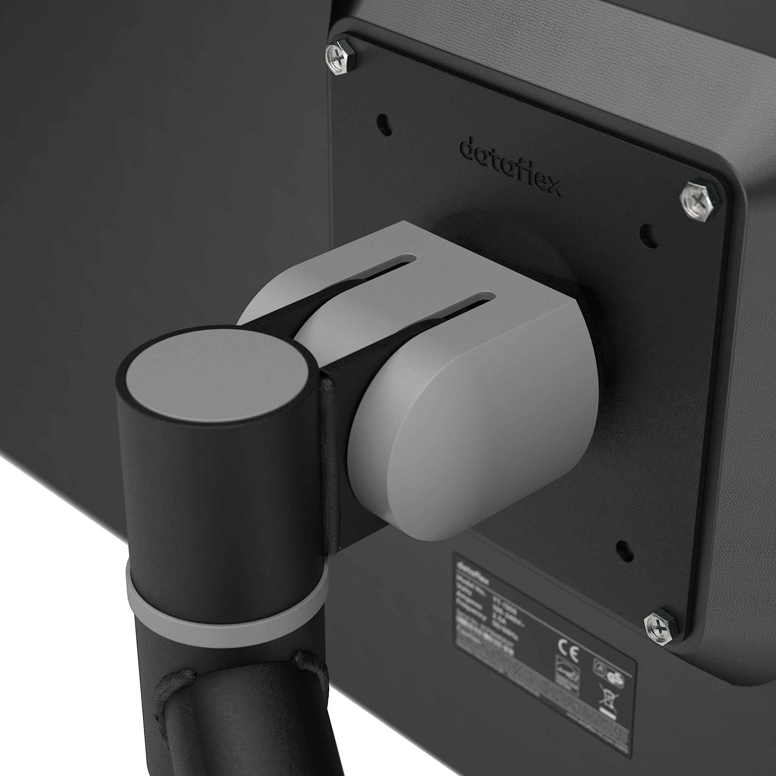 Dataflex Viewgo Monitorarm - Schreibtisch 123 Schwarz, platzsparend und ergonomisch, Monitorarm mit Klemme und statischer Höhenverstellung, Stahl, VESA-kompatibel, max. 8kg, geeignet für Monitore bis zu 900mm Höhe | Einzelarm für 1 Monitor, schwarz