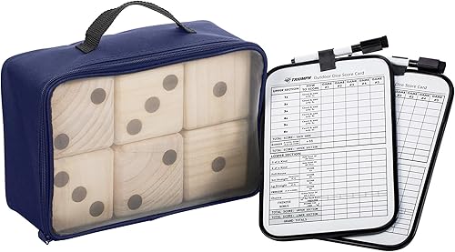 Triumph Sports 35-7335-2 Juego de dados gigantes de madera para césped, color marrón, talla única