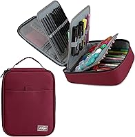 Vista 1 de Kasqo Estuche grande para lápices, 54 ranuras, gran capacidad, portátil, para guardar artículos de papelería, bolsa para bolígrafos, bolsa