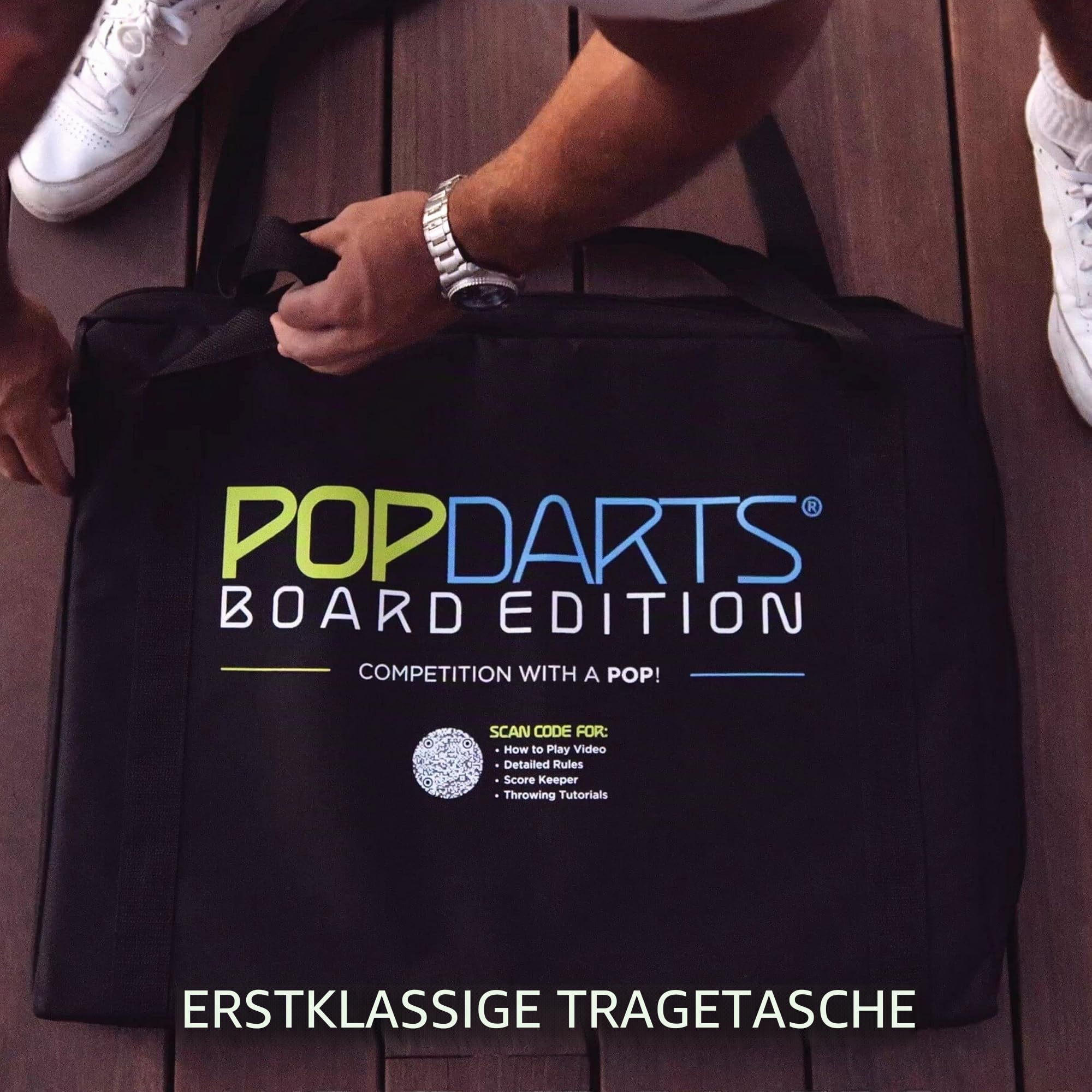Popdarts Board Edition Set - Two Great Games in ONE - includes 2 Aluminum All-Weather Boards, Original Set, Premium Travel Case, & Built-in Score Keeper.