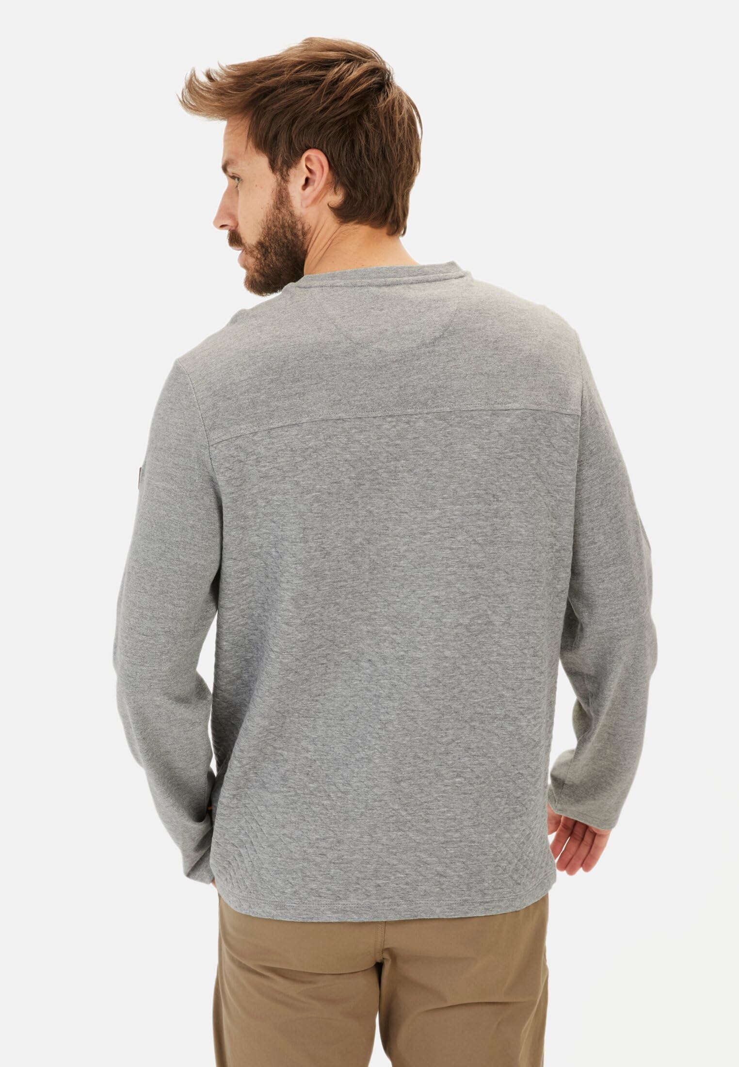 camel active Herren Langarmshirt mit Steppmuster