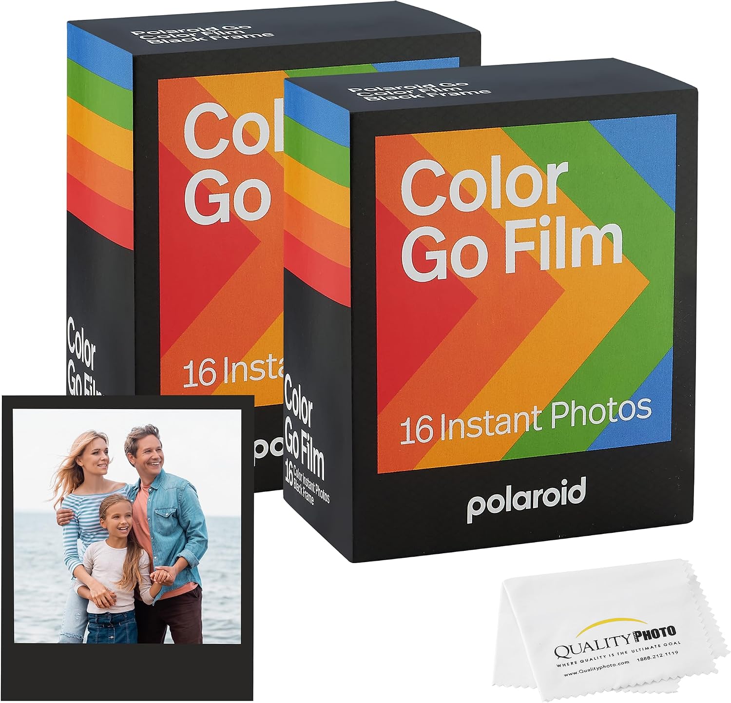 Polaroid Go Color Film Black Frame 2 Pack 32 Films miniatura 1