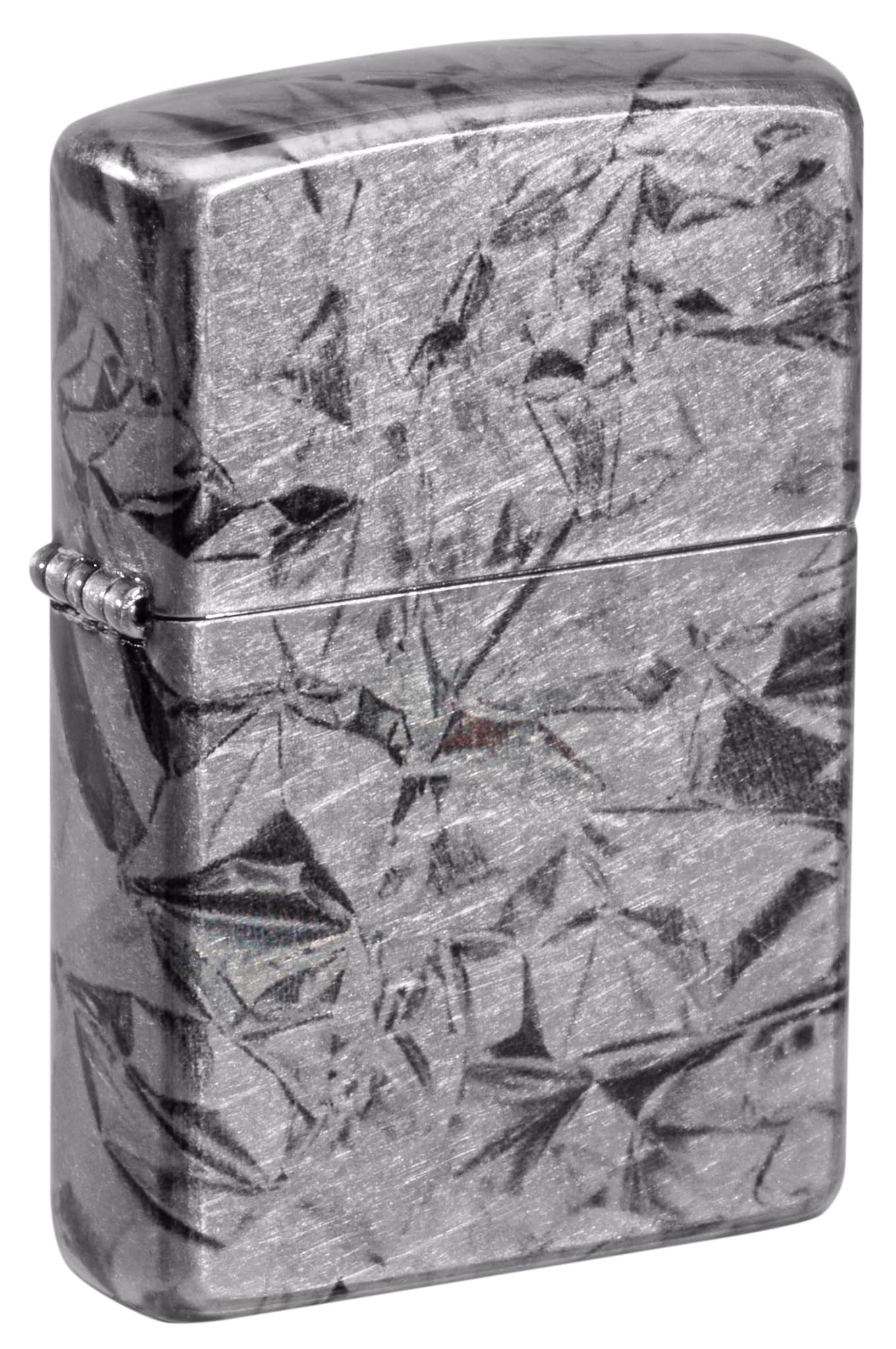 Zippo Sturmfeuerzeug - Aluminum foil, 540° Tumbled Chrome, Fusion - Nachfüllbar - Wiederverwendbar - Windfestes Design - Geschenkbox - Made in USA