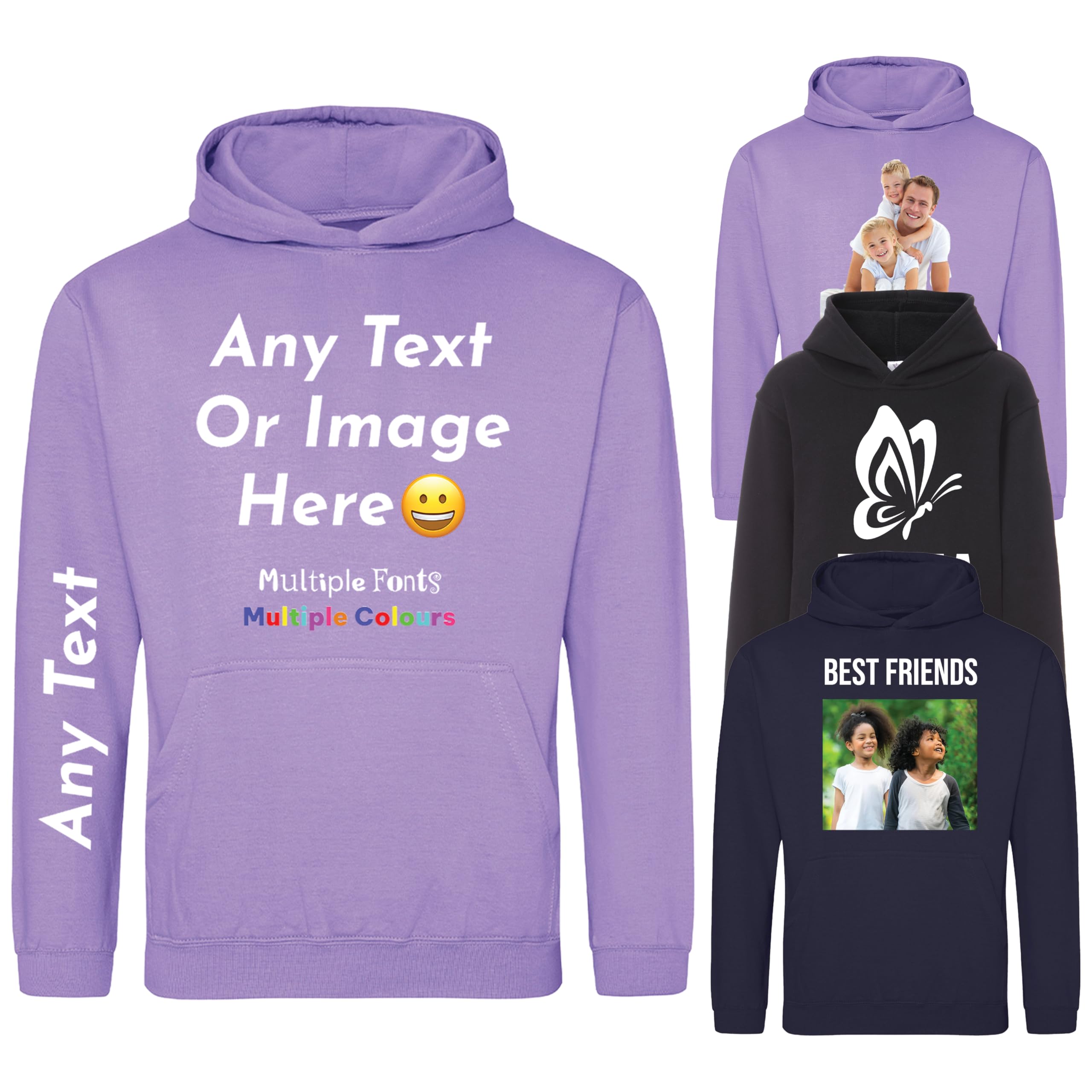 Varsany Personalised T Shirts Mens Womens Kids UK - Customised T Shirt with Any Text and Photo, Long-Lasting Printing - Design Your Own Custom T Shirt — view 31