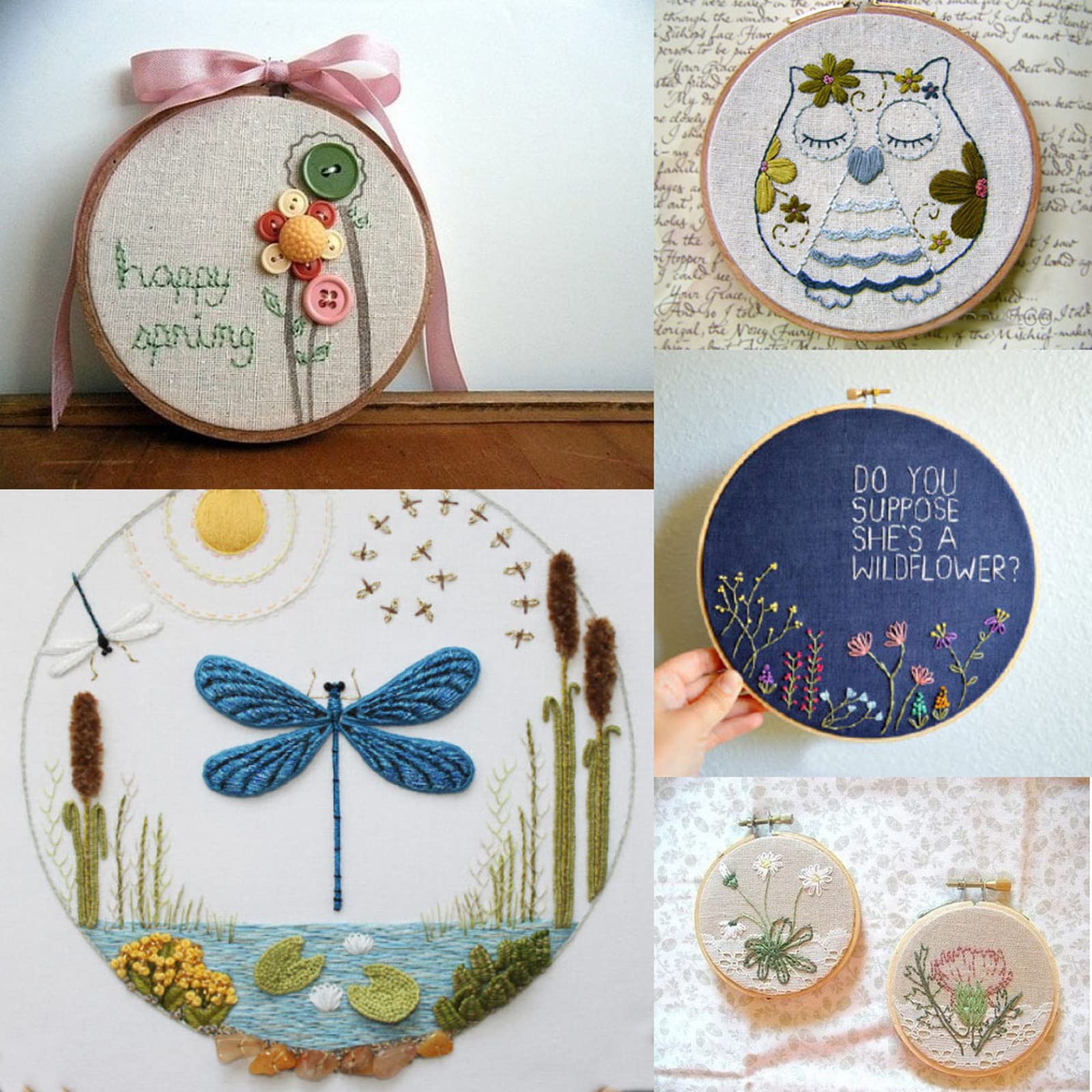 16 Pezzi Cerchi da Ricamo in Legno, 8 cm Telaio da Ricamo Bambù Piccoli Telaio Ricamo Rotondo Anello a Cerchio a Punto Croce Croce Ricamo Hoops Cerchio per Ricamo per Cucito a Mano e Fai da Te Craft