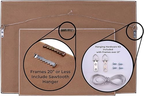 Miniatura 4 de Marco de fotos de madera real blanca de 6 x 12 pulgadas de ancho de 0.75 pulgadas  Profundidad del marco interior de 0.5 pulgadas  Marco de fotos
