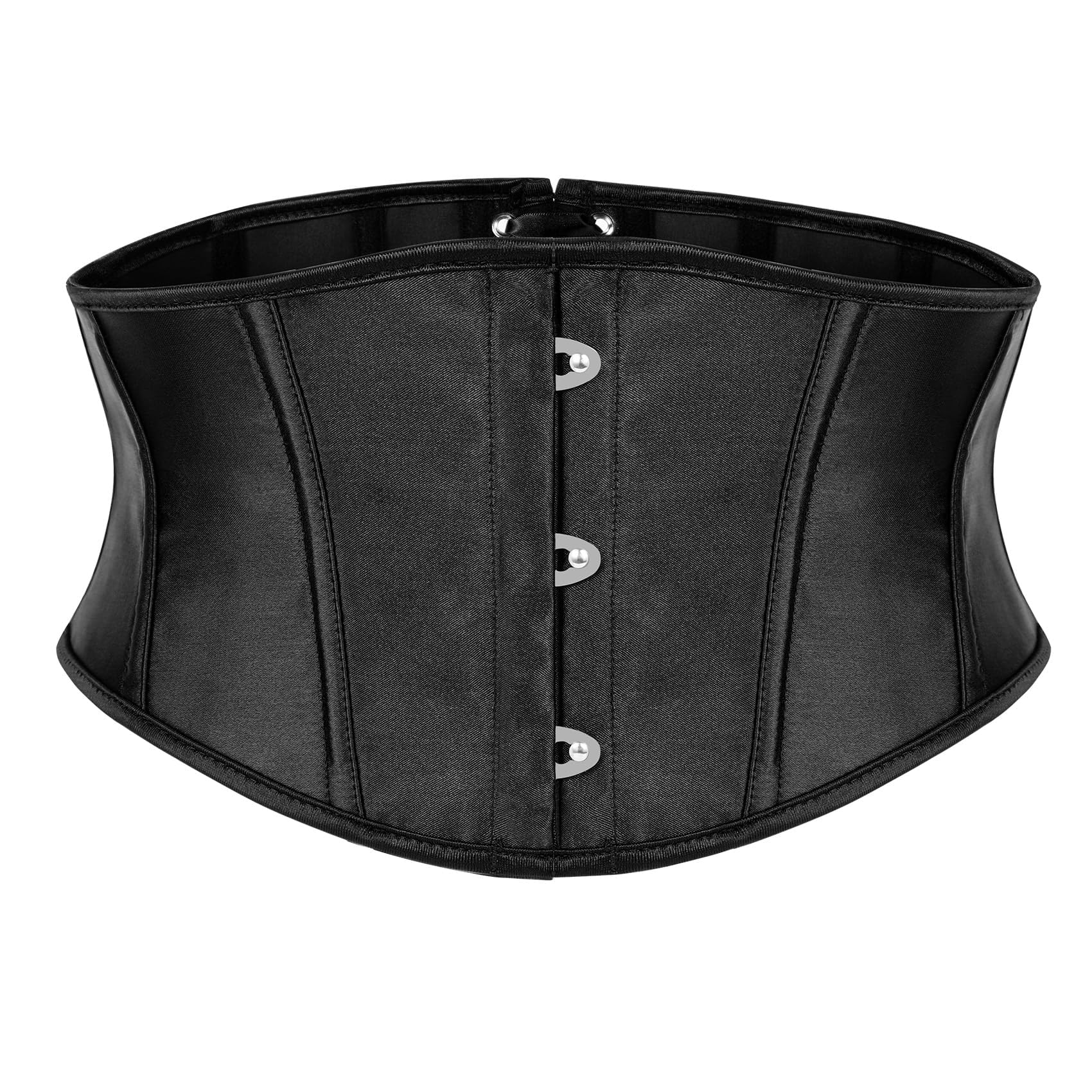 JasGood Damski gorset pasek Underbust Boned Lace Up Waspie pasek renesansowy Steampunk Pirate Halloween Cosplay gorset