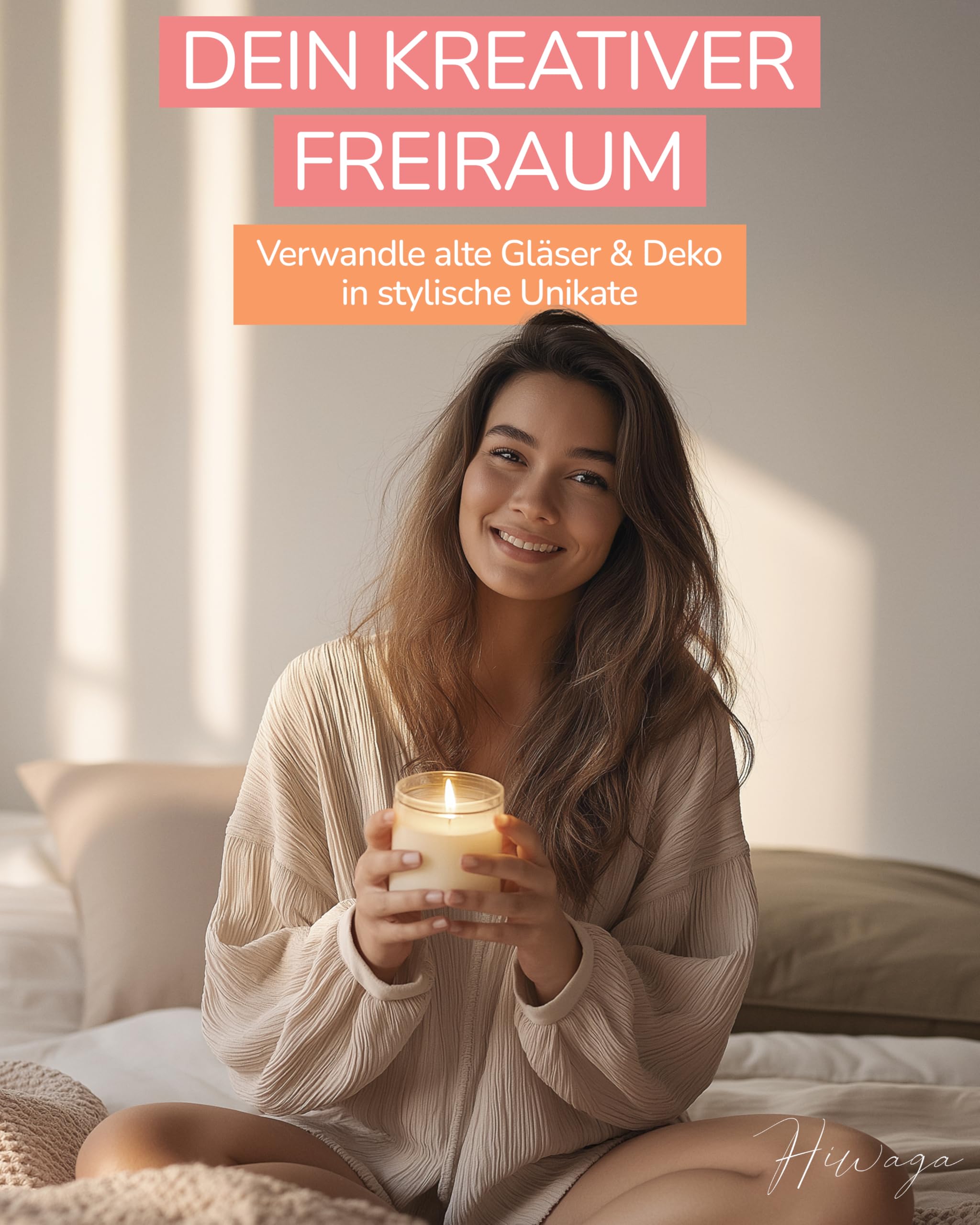Hiwaga DIY Kerzen selber machen Set für Erwachsene, Starterkit für kreative Kerzenherstellung, Kerzen gießen Set Erwachsene, DIY Komplettset inkl. Rohwachs, Farben, Duftöle und Silikonform