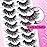 Veleasha Cat Eye Lashes Fluffy False Eyelashes with Clear Band Volume Eyelashes Looks Like Lash Extensions CC Curl Soft Fake Lashes Strips Lashes 10 Pairs Pack (Dreamy Fluff)