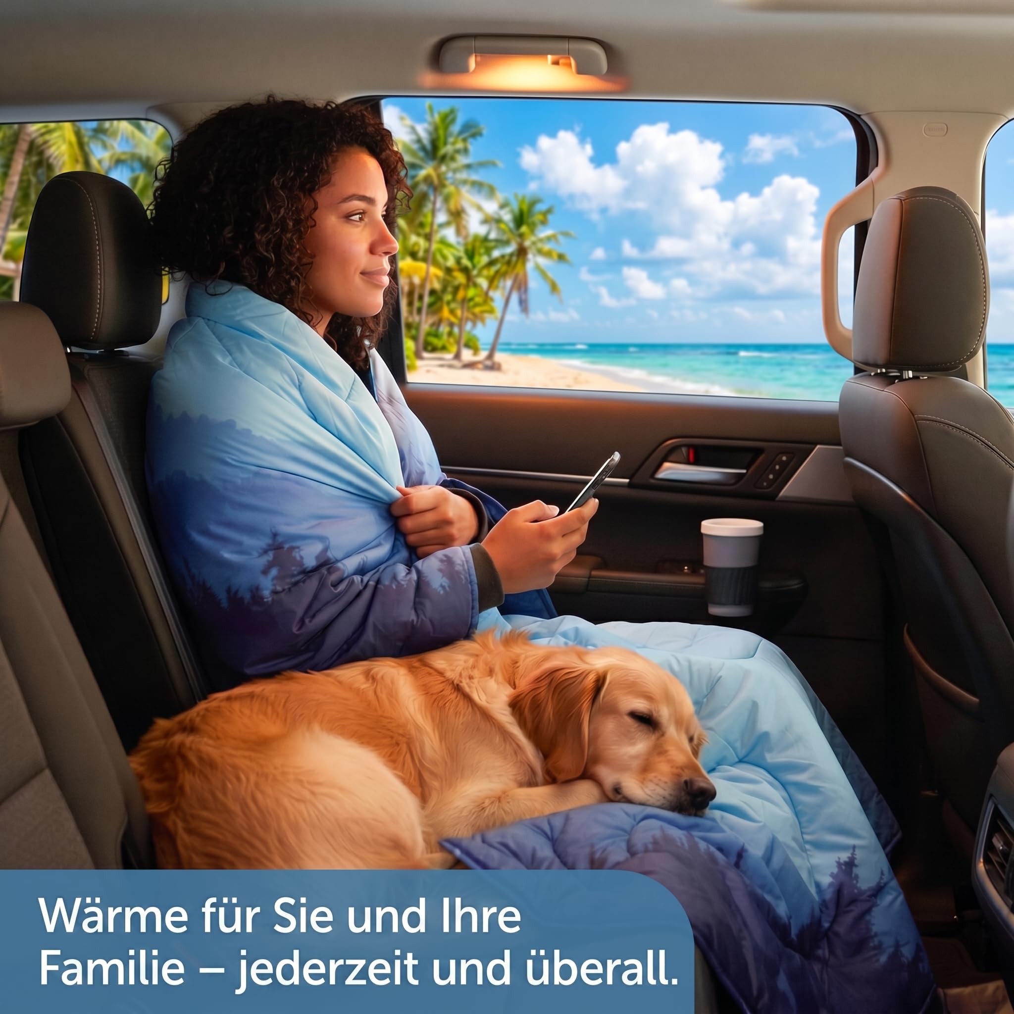 KingCamp Reisedecke Ultraleicht, Decke Wasserabweisend Kompakt,Outdoor Campingdecke Warme,kleines packmaß für Camping Büro Outdoor, (Frosttal,200x145cm)